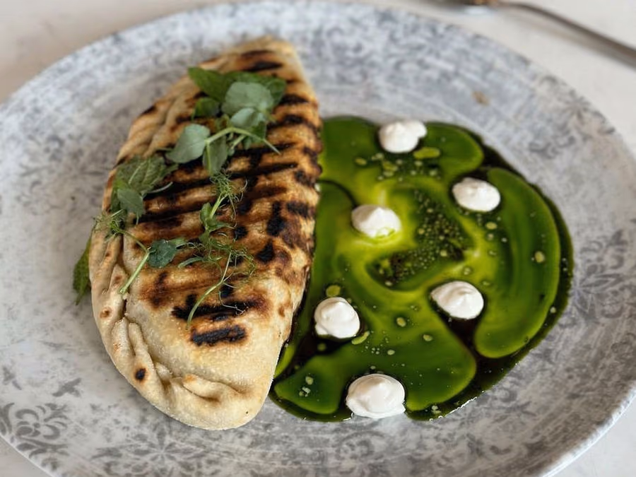 Mykonian pita from Krama's menu in Mykonos Town